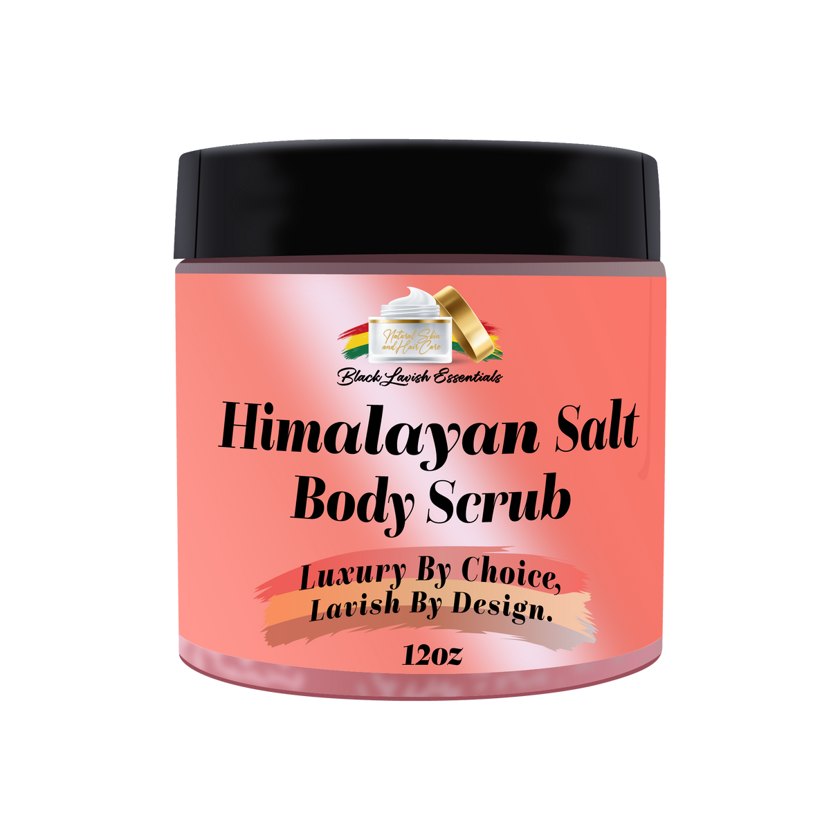 Pink Himalayan Salt<br>Exfoliating Shower Scrub - 12oz<br><br>Face & Body Scrub for Glowing Skin