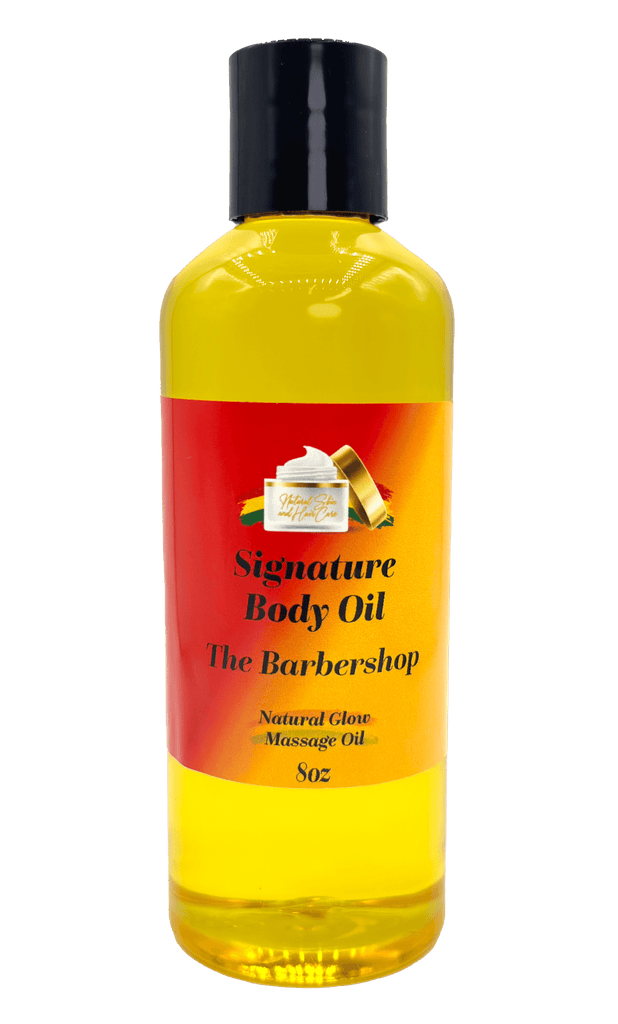 Black Lavish Essentials <br>Signature Body Oil<br> <br>Natural Glow Massage Oil<br> for Deeply Hydrated Skin<br> <br>8oz Bottle - Black Lavish Essentials
