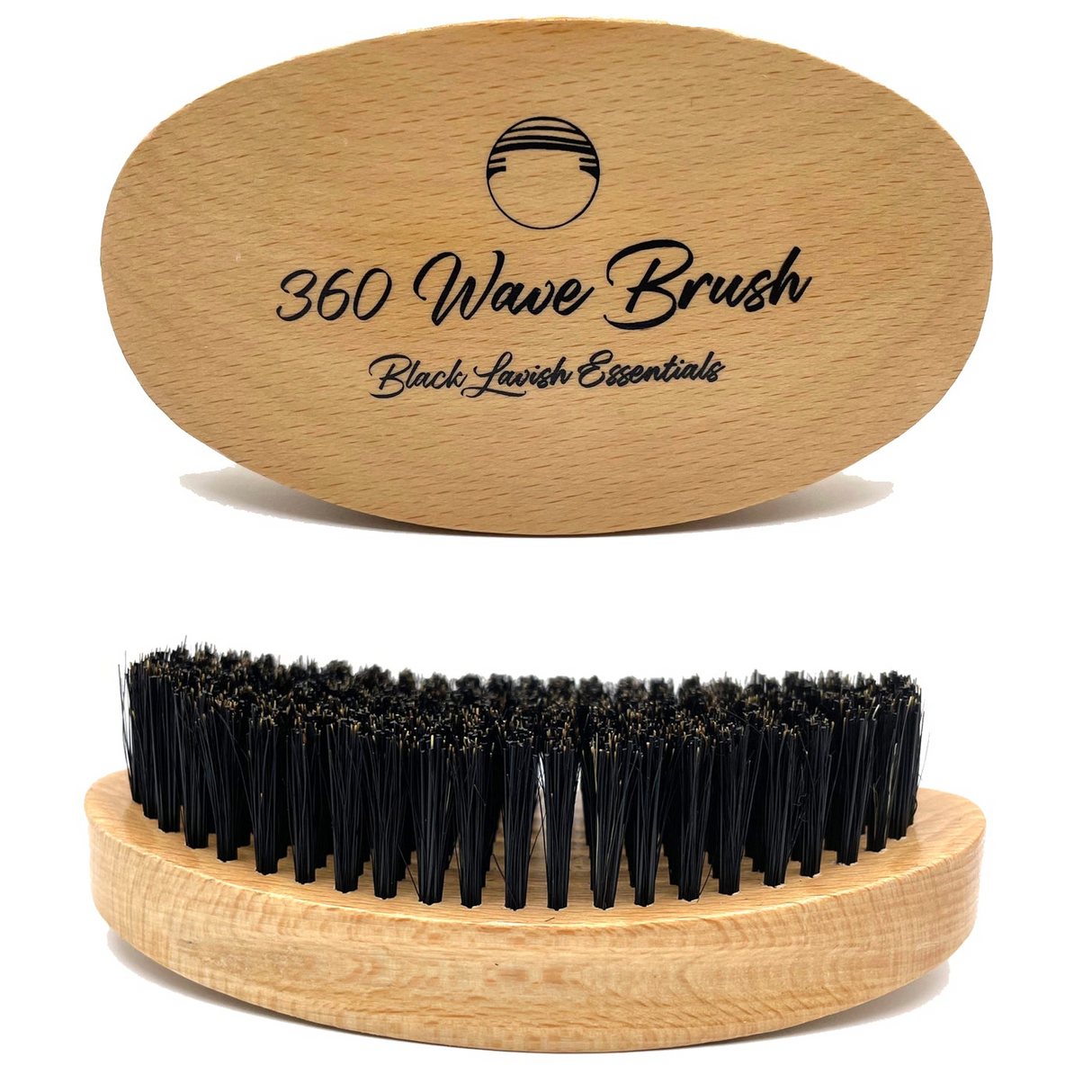 360 Wave Brush for Building Deeper Waves<br><br> Soft & Hard Boar Bristle Curved Brushes