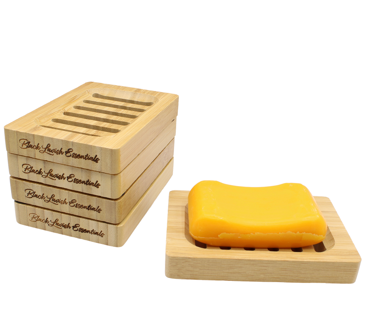Elegant Wooden Soap Dish <br><br>BLE Signature Engraved Bar Soap Saver for Bathroom Decor <br><br> Preserves Handheld Bar Soaps