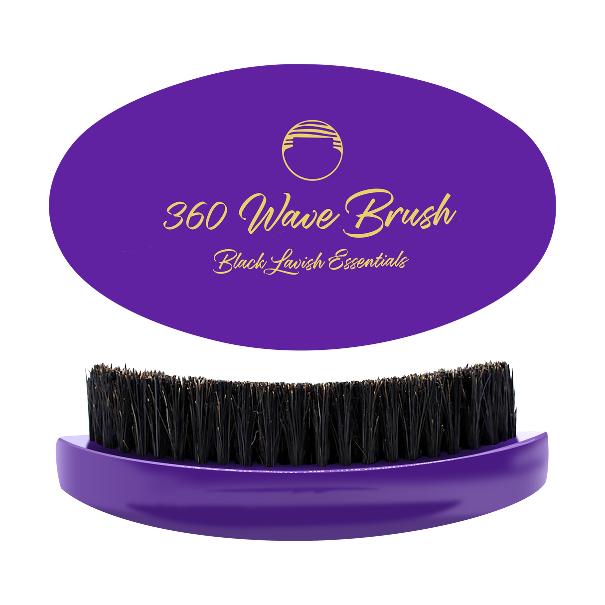Purple 360 Wave Brush with black bristles on a white background
