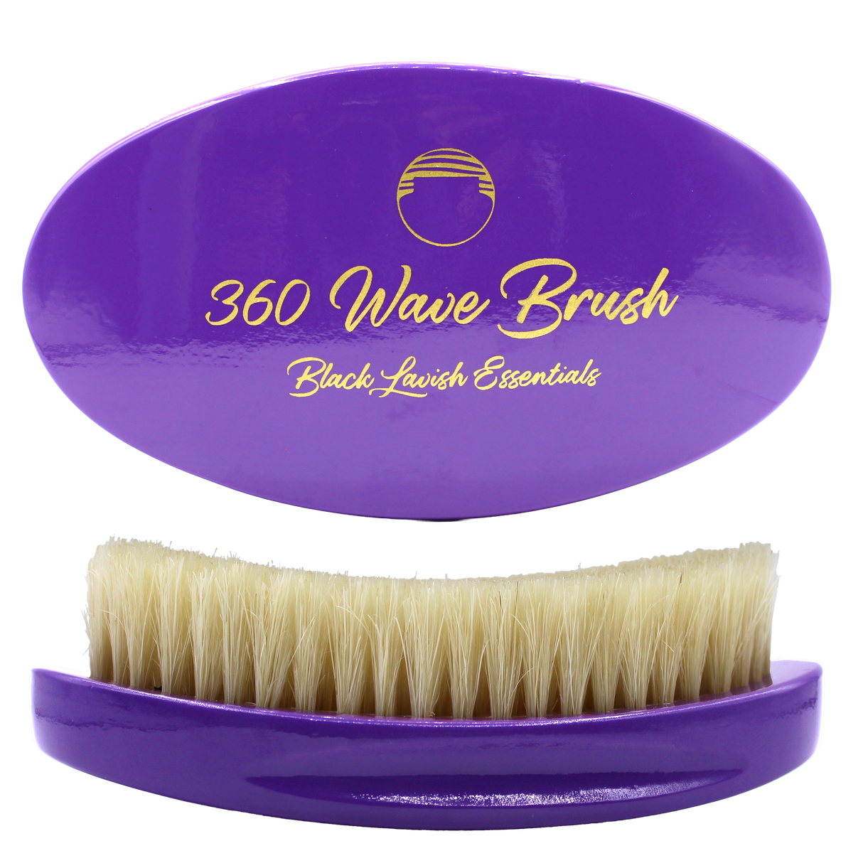 360 Wave Brush for Building Deeper Waves<br><br> Soft & Hard Boar Bristle Curved Brushes