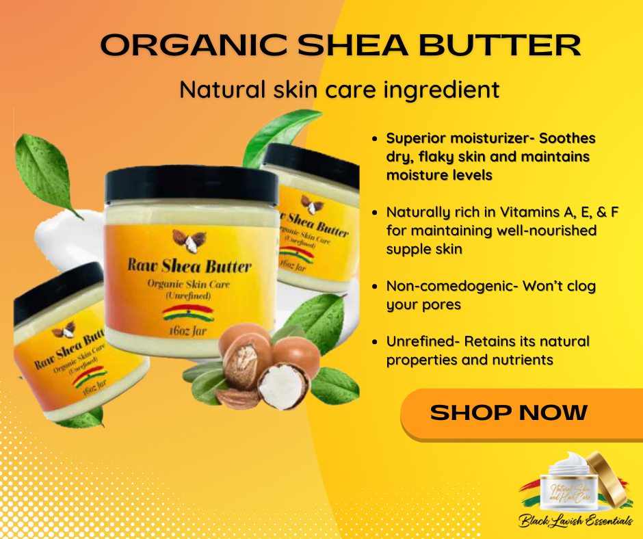 Organic Raw Shea Butter <br><br>Unrefined Grade A | West African Ivory Shea Butter <br><br>8oz & 16oz Jars