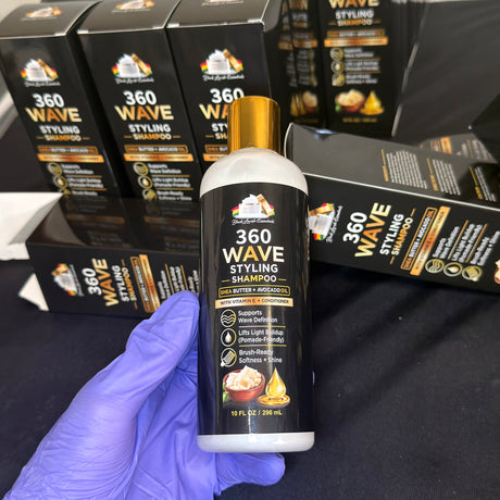 360 Wave Shampoo | Moisturizing Wave Shampoo for Men | Shea Butter, Avocado Oil & Vitamin E | 10oz