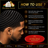 360 Wave Brush for Building Deeper Waves<br><br> Soft Brush & Medium-Hard Brush, 100% Boar Bristle