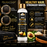 360 Wave Shampoo | Moisturizing Wave Shampoo for Men | Shea Butter, Avocado Oil & Vitamin E | 10oz