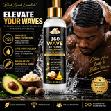 360 Wave Shampoo | Moisturizing Wave Shampoo for Men | Shea Butter, Avocado Oil & Vitamin E | 10oz