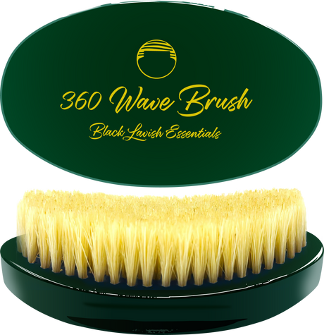 360 Wave Brush for Building Deeper Waves<br><br> Soft & Hard Boar Bristle Curved Brushes