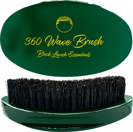 360 Wave Brush for Building Deeper Waves<br><br> Soft & Hard Boar Bristle Curved Brushes