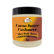 Jar of Cocoa Butter Cashmere Shea Body Butter on a white background