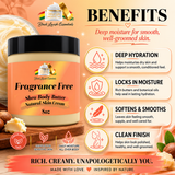 Ultra-Hydrating Body Butter<br><br>Shea Butter Infused with Golden Jojoba Oil, Argan, Rose Hip, & Aloe Vera Oil<br><br>Naturally Glowing Healthy Skin
