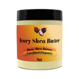 Organic Raw Shea Butter <br><br>Unrefined Grade A | West African Ivory Shea Butter <br><br>8oz & 16oz Jars