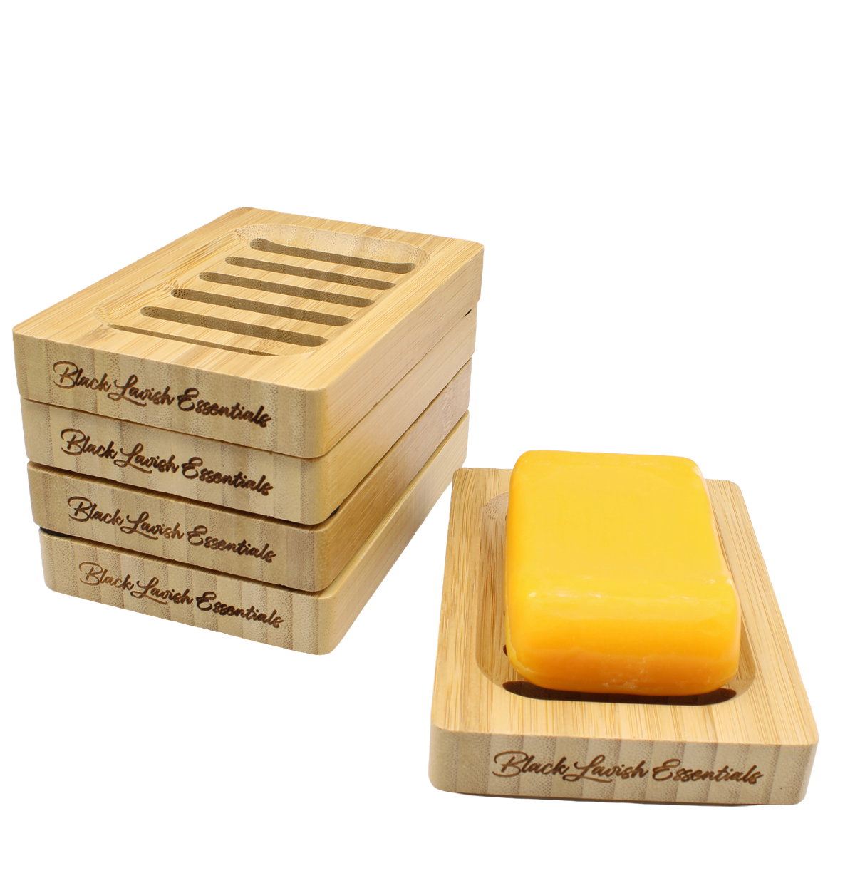 Elegant Wooden Soap Dish <br><br>BLE Signature Engraved Bar Soap Saver for Bathroom Decor <br><br> Preserves Handheld Bar Soaps