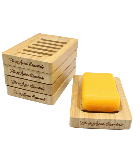 Elegant Wooden Soap Dish <br><br>BLE Signature Engraved Bar Soap Saver for Bathroom Decor <br><br> Preserves Handheld Bar Soaps