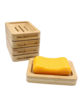 Elegant Wooden Soap Dish <br><br>BLE Signature Engraved Bar Soap Saver for Bathroom Decor <br><br> Preserves Handheld Bar Soaps