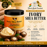 Organic Raw Shea Butter <br><br>Unrefined Grade A | West African Ivory Shea Butter <br><br>8oz & 16oz Jars