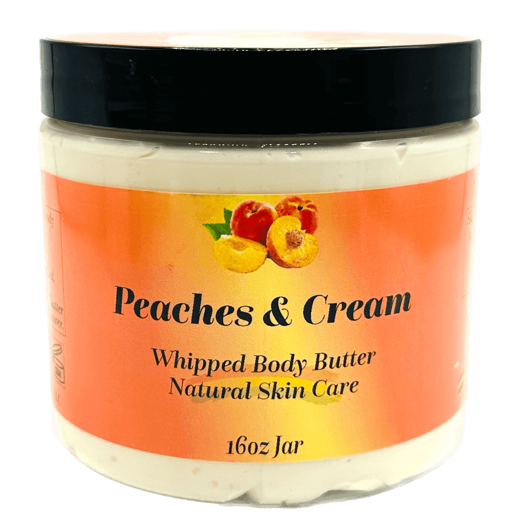 Peaches and Cream Whipped Shea Body Butter Moisturizing Skin Cream Black Lavish Essentials