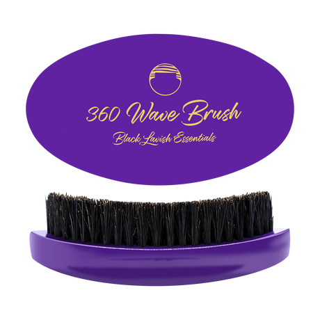 Purple 360 Wave Brush with black bristles on a white background
