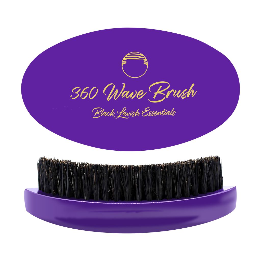 Purple 360 Wave Brush with black bristles on a white background