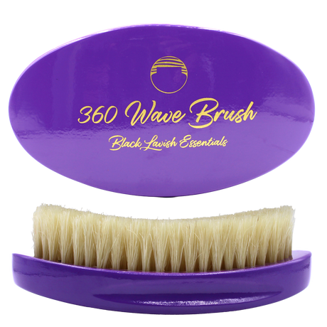 360 Wave Brush for Building Deeper Waves<br><br> Soft & Hard Boar Bristle Curved Brushes