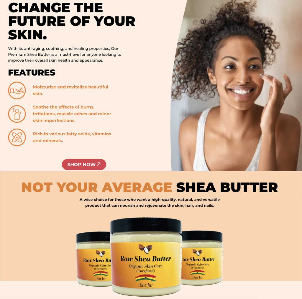 Raw Shea Butter Organic Unrefined (West-African Shea) Black Lavish Essentials