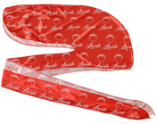 Red satin headband with 'Lavish' branding on a white background. Silk durag made for laying down 360 waves and drying hair after applying wave pomade and brushing.

Luxury red silk durag for 360 waves, braids, and curls. Premium comfort, moisture lock, and stylish Lavish design.