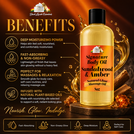 BLE Signature Body Oil<br><br>Intensify Your Natural Glow <br> Dry Skin Body Oil for Deep Hydration, Illustrious Shine, & All-Day Moisture<br><br>8oz Bottle