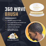 360 Wave Brush for Building Deeper Waves<br><br> Soft & Hard Boar Bristle Curved Brushes