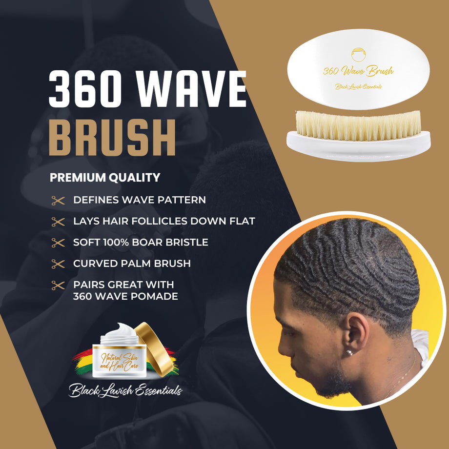 360 Wave Brush for Perfect Waves Black Lavish Essentials - Main Image