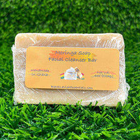 Moringa Soap Facial Cleanser Bar for Clear Glowing Skin<br><br> 100% Authentic Made in Ghana <br><br>4oz & 9oz Bar - Black Lavish Essentials